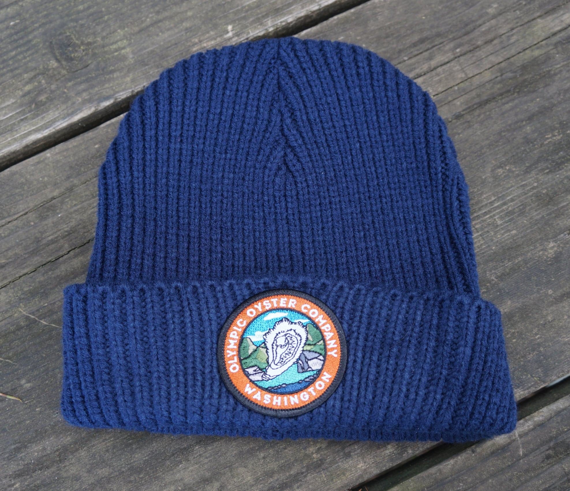 Olympic Oyster Co. Cuffed Knit Beanie