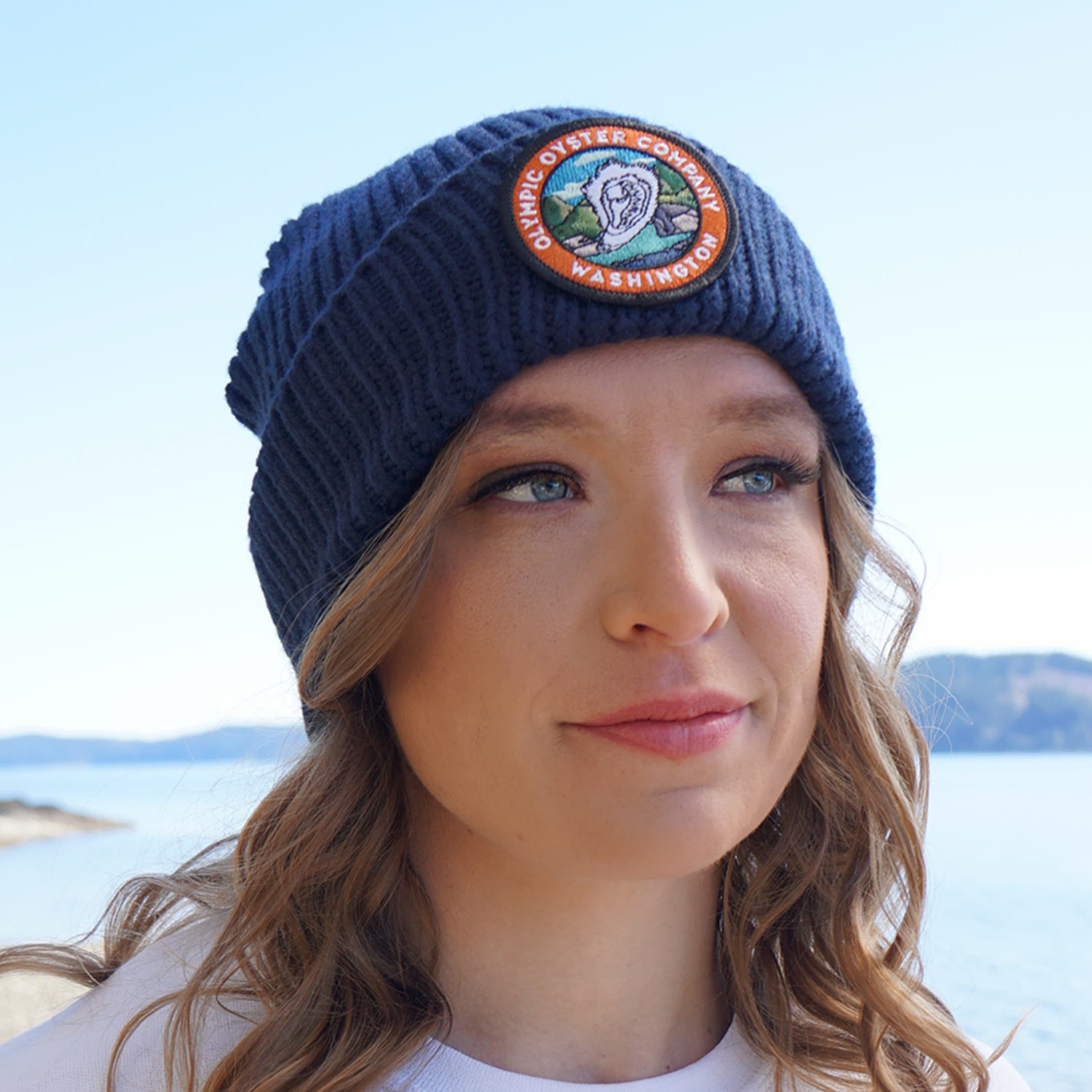 Olympic Oyster Co. Cuffed Knit Beanie